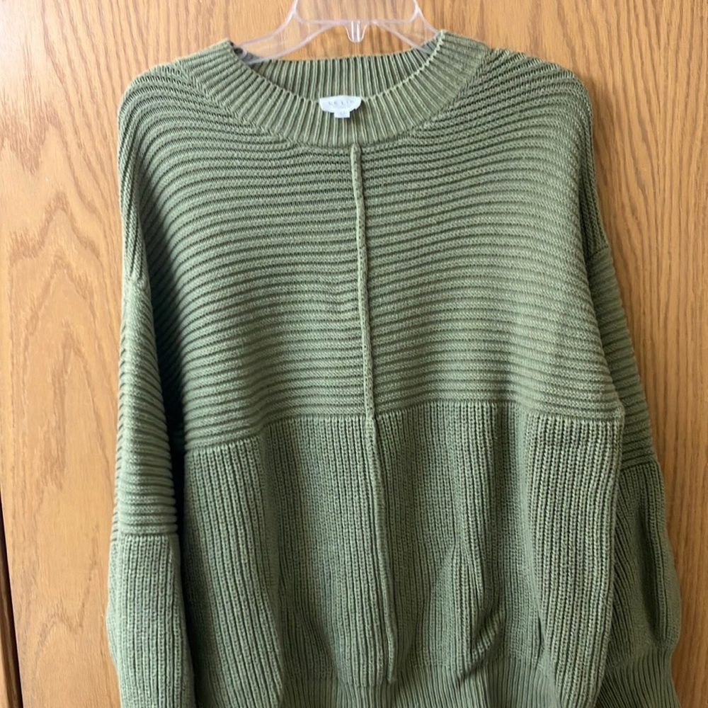 Sage Green Ribbed Women's Sweater